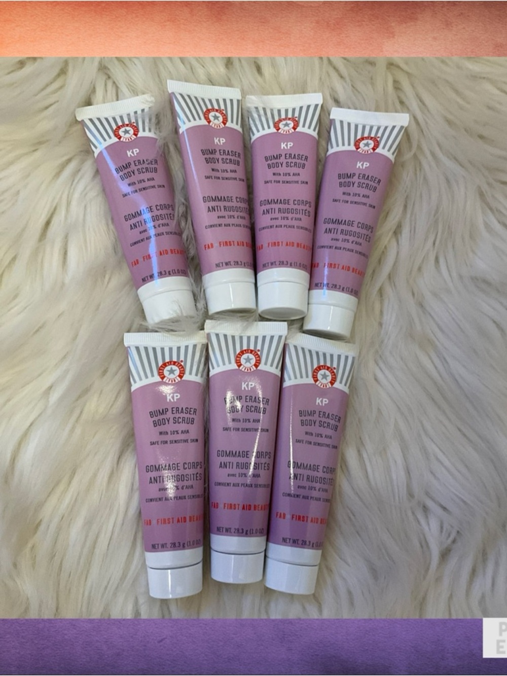 First Aid Beauty KP Bump Eraser Body Scrub - New x7 Travel Size